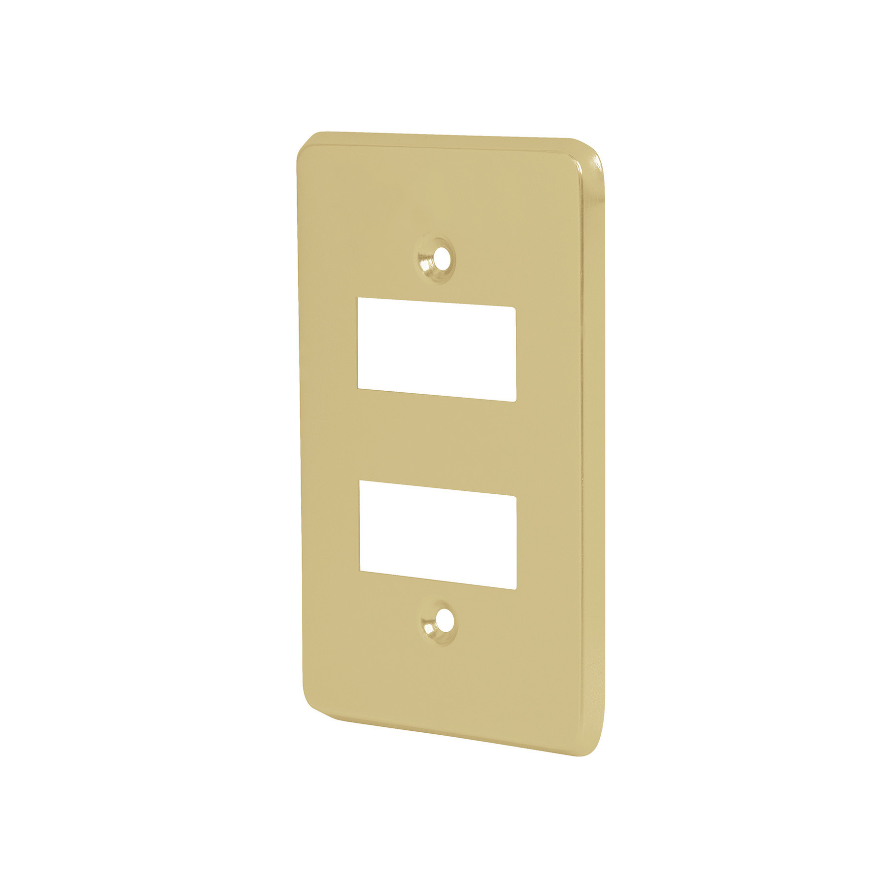 Placa 2 módulos, de aluminio, línea Económica, VOLTECK