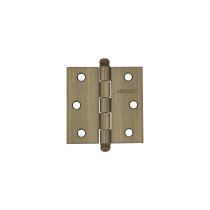 Bisagra cuadrada 2-1/2", latón antiguo, cabeza redonda