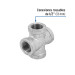 Cruz de acero galvanizado 1/2", FOSET