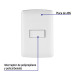 Placa armada 1 interruptor sencillo, blanco, línea Italiana
