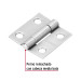 Bisagra rectangular 1" acero pulido, HERMEX