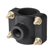 Abrazadera para toma domiciliaria PP 1-1/2" x 1/2", FOSET