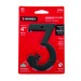 Número 3 de latón sólido 4", negro, HERMEX
