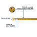 Manguera para gas, vinilo, 3/8" flare, 400 cm, FOSET