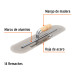 Llana 20" canto redondo, 14 remaches, mango madera, TRUPER