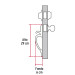 Jaladera/perilla, Lugo llave-llave, Latón Brillante,HERMEX