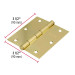 Bolsa c/2 bisagras cuadradas 3-1/2",latonado, HERMEX BASIC