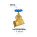 Válvula de compuerta de latón soldable de 2", FOSET
