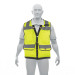 Chaleco seguridad reforzado amarillo con bolsas, EG, EXPERT