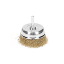 Carda de copa 2-3/4" alambre grueso para taladro, TRUPER