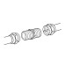 Bolsa con 4 conectores coaxiales RG 6 para conector macho