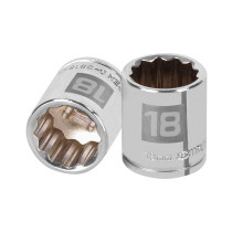 Dado de 18 mm, 12 puntas, cuadro 3/8", TRUPER