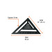 Escuadra 12", aluminio color negro, para muro de yeso,TRUPER