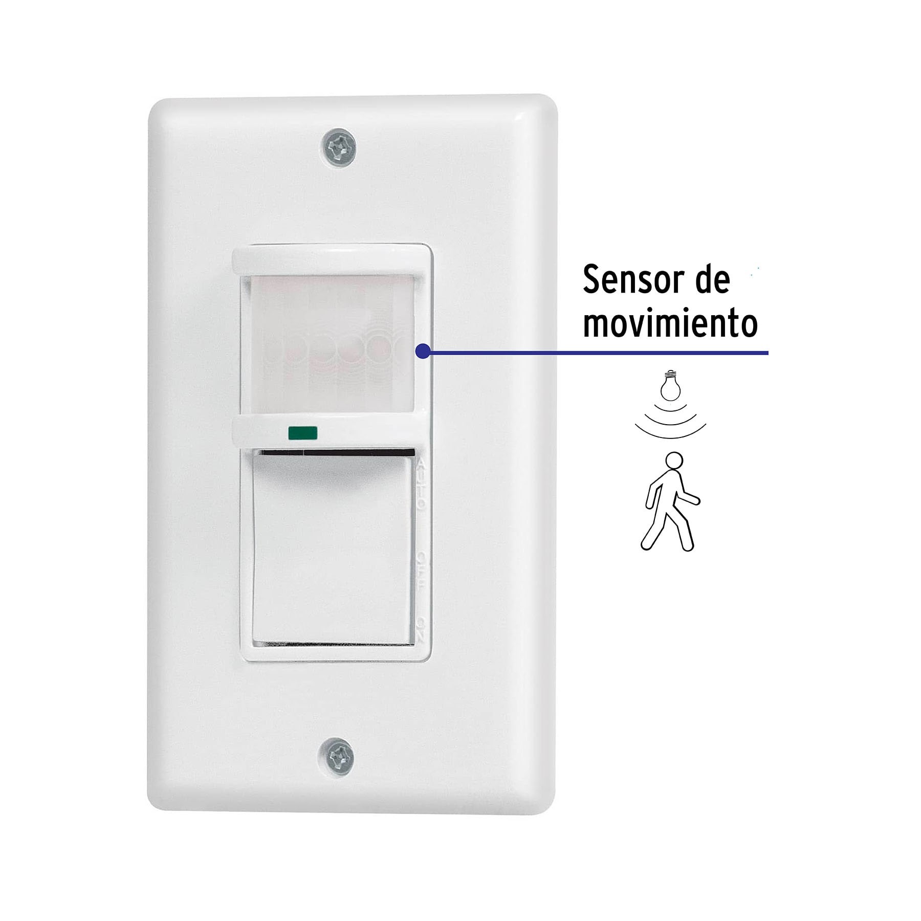 Sensor de movimiento con interruptor de pared, Volteck, Sensores