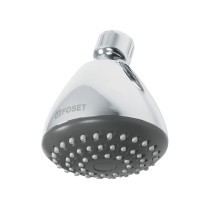 Regadera redonda 3-1/4", ABS, sin brazo, cromo, AERO