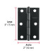 Bisagra rectangular 3" negra, HERMEX