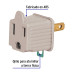 Bolsa con 2 adaptadores 3 a 2 grises, VOLTECK