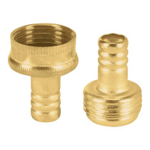 Juego conectores 1/2" macho/hembra de latón laminado, PRETUL