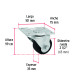 Rodaja hule 3", placa giratoria c/balero, carga 60kg, FIERO