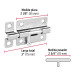 Pasador de barril de acero cromo 3", HERMEX
