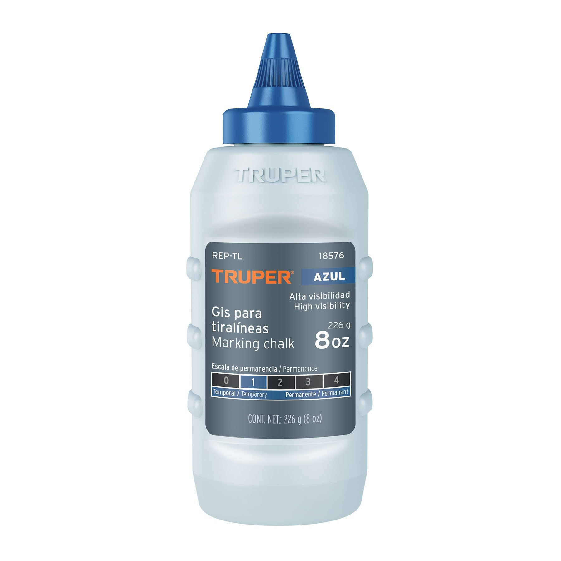 Gis azul para tiralíneas, alta visibilidad, 8 oz, TRUPER