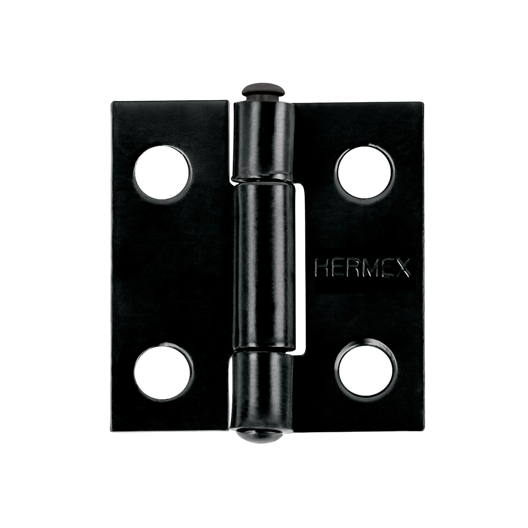Bisagra rectangular 1 x 7/8", acero negro mate, HERMEX