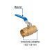 Válvula de esfera de latón, soldable 1-1/2", FOSET