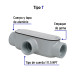 Condulet 1" conexión tipo T, VOLTECK