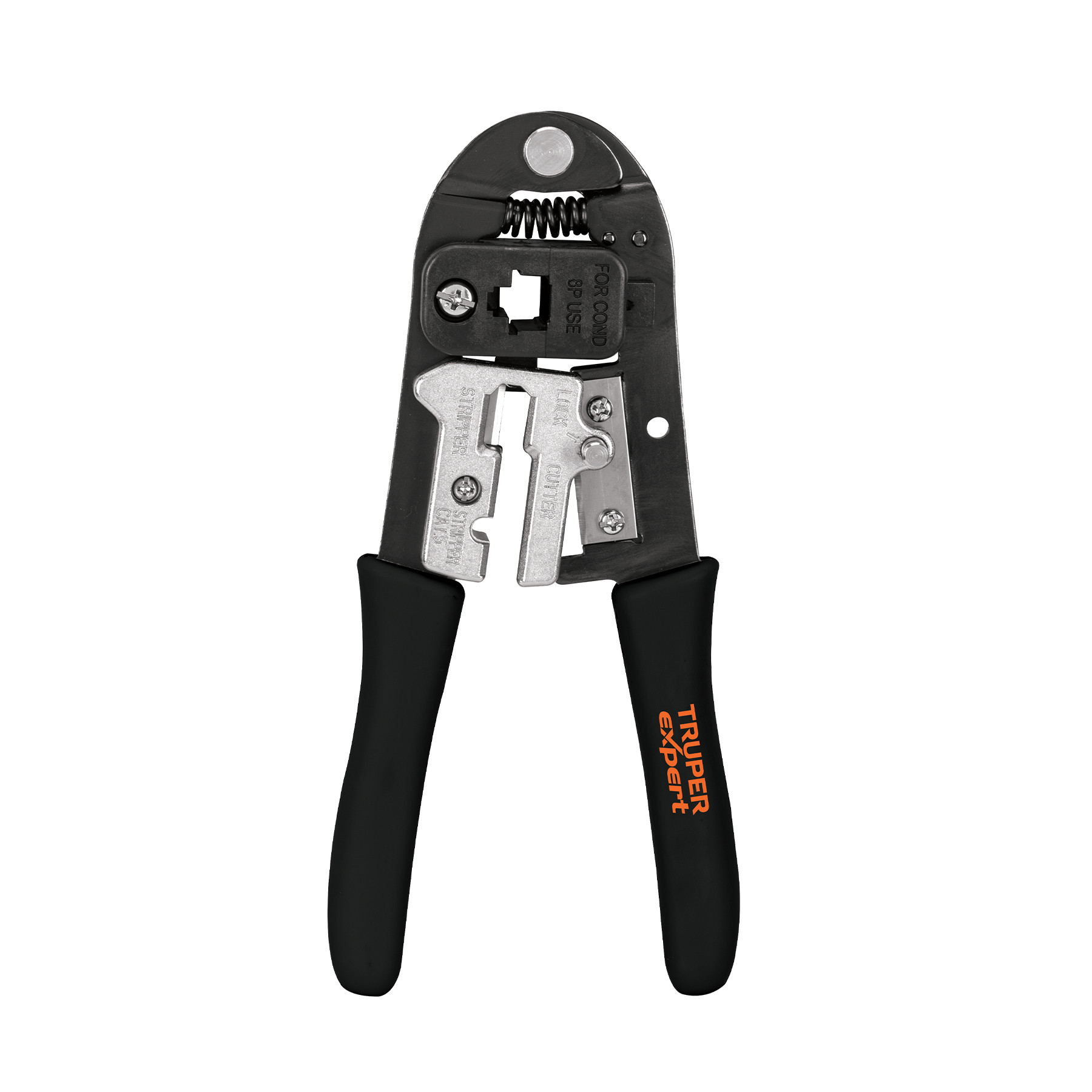 Pinza 8" ponchadora para cables RJ-45, 8 contactos, TRUPER