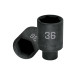 Dado largo impacto de 36 mm, 6 puntas, cuadro 1/2", TRUPER