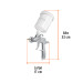 Pistola para pintar LVLP vaso plástico, 1.4 mm, TRUPER