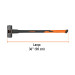 Marro octagonal 12 lb, mango fibra de vidrio 36", TRUPER