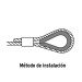 Bolsa con 5 guardacabos para cable de acero de 3/8", FIERO