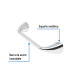 Portarrollo con barra de acero inoxidable, FOSET AERO