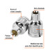Dado de 6 mm, 6 puntas, cuadro 3/8", TRUPER