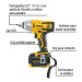 Llave de impacto 1/2", 20V, 155 lb/ft, 1 batería 4Ah, PRETUL