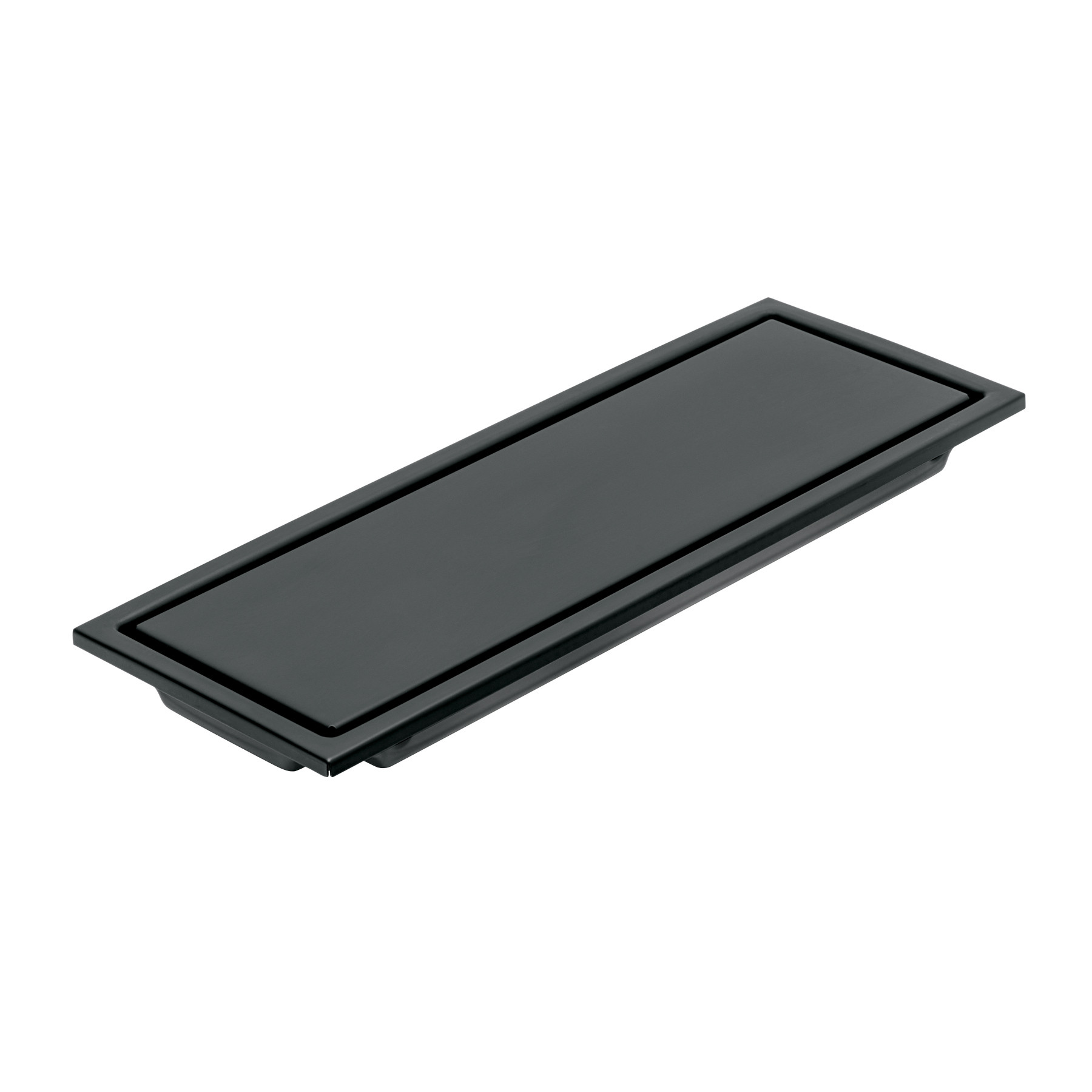Resumidero rectangular 30x11cm reversible, negro, FOSET AQUA