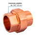 Tuerca unión de latón cobrizado 1-1/2", FOSET