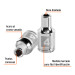 Dado de 4 mm, 6 puntas, cuadro 1/4", TRUPER