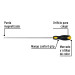 Desarmador cabinet 1/8 x 8" mango Comfort Grip, PRETUL
