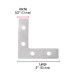 Bolsa c/24 escuadras planas cantoneras 2" x 2", FIERO