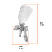 Pistola p/pintar gravedad HVLP vaso plástico, 1.4 mm, TRUPER