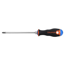 Desarmador de cruz 1/4" x 6" mango Comfort Grip, TRUPER