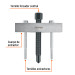 Extractor para engranes y orificios roscados, TRUPER