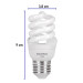 Lámpara espiral mini T2 9 W luz de día en blíster, VOLTECK