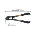Cortapernos 12", mango tubular, PRETUL