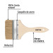 Brocha uso general de 4" con mango de madera, PRETUL