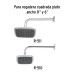 Brazo recto con chapetón para regadera, 30 cm, cromo, FOSET