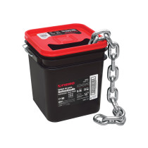 Cadenas galvanizadas, en cubeta
