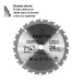 Disco sierra 7-1/4" p/madera, 24 dientes centro 5/8", PRETUL